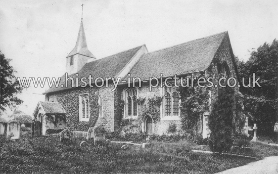 St Andrew's and All Saints Church, Willingale Spain, Essex. c.1908